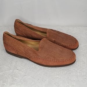 Bally Cimo twill slip on loafer tan shoes sz 10